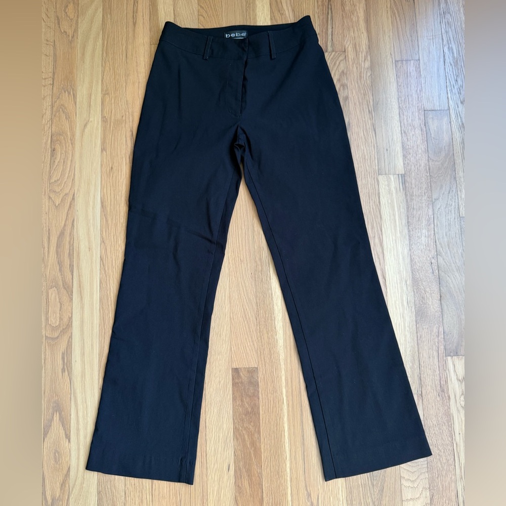 Vintage bebe Black Bootcut Dress Pants Size 0
